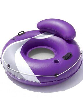 Adult River Tube Float 48 Inch Inflatable Pool Float Mesh Bottom Lake Raft Purpl